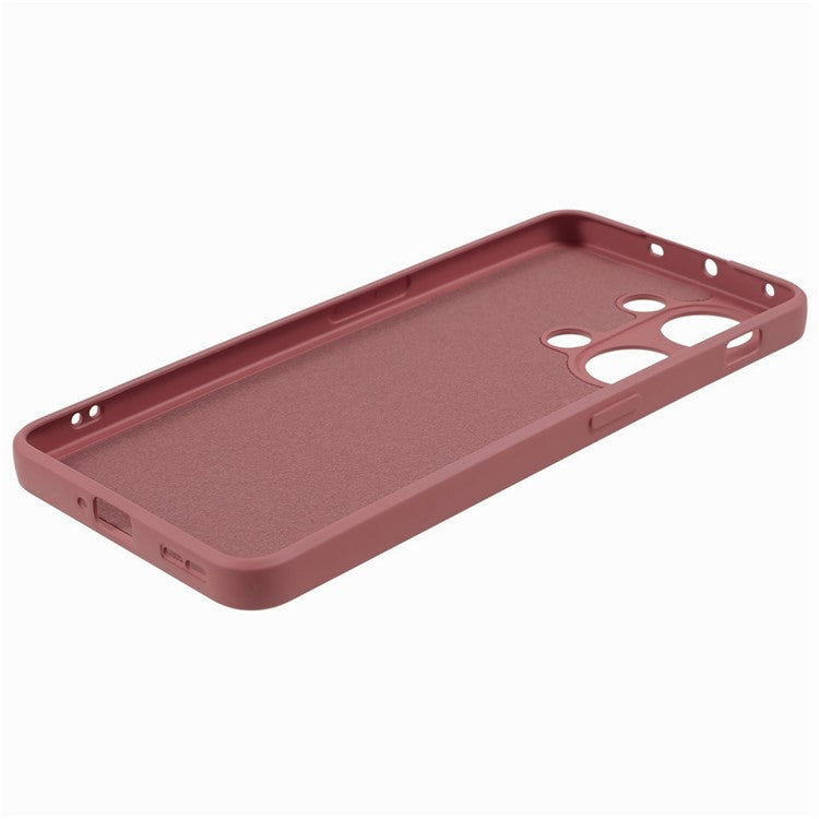 TPU Case for OnePlus Ace 2V / Nord 3 5G , Rubberized Surface Fiber Lining Shockproof Phone Cover - Hawthorn Red