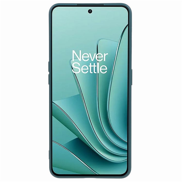TPU Case for OnePlus Ace 2V / Nord 3 5G , Rubberized Surface Fiber Lining Shockproof Phone Cover - Army Green