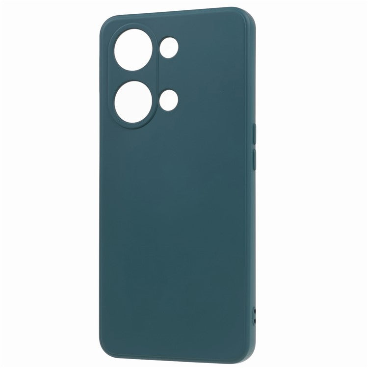 TPU Case for OnePlus Ace 2V / Nord 3 5G , Rubberized Surface Fiber Lining Shockproof Phone Cover - Army Green