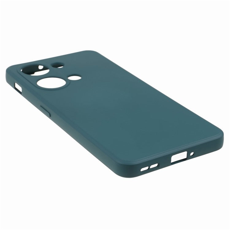 TPU Case for OnePlus Ace 2V / Nord 3 5G , Rubberized Surface Fiber Lining Shockproof Phone Cover - Army Green