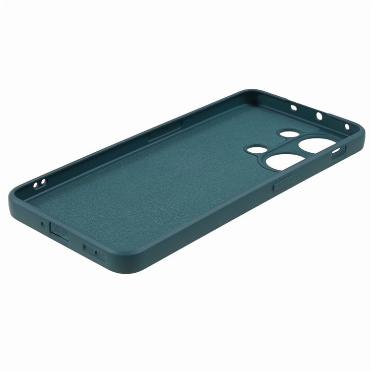 TPU Case for OnePlus Ace 2V / Nord 3 5G , Rubberized Surface Fiber Lining Shockproof Phone Cover - Army Green