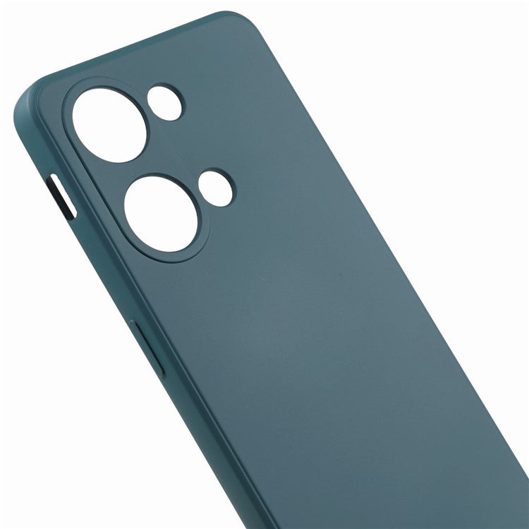 TPU Case for OnePlus Ace 2V / Nord 3 5G , Rubberized Surface Fiber Lining Shockproof Phone Cover - Army Green