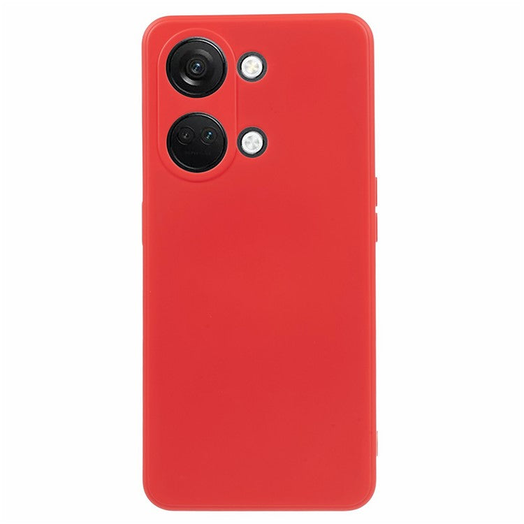 TPU Case for OnePlus Ace 2V / Nord 3 5G , Rubberized Surface Fiber Lining Shockproof Phone Cover - Red