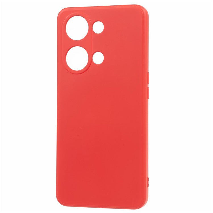TPU Case for OnePlus Ace 2V / Nord 3 5G , Rubberized Surface Fiber Lining Shockproof Phone Cover - Red