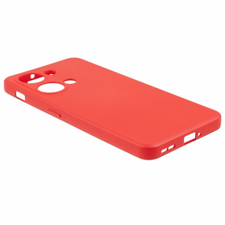 TPU Case for OnePlus Ace 2V / Nord 3 5G , Rubberized Surface Fiber Lining Shockproof Phone Cover - Red