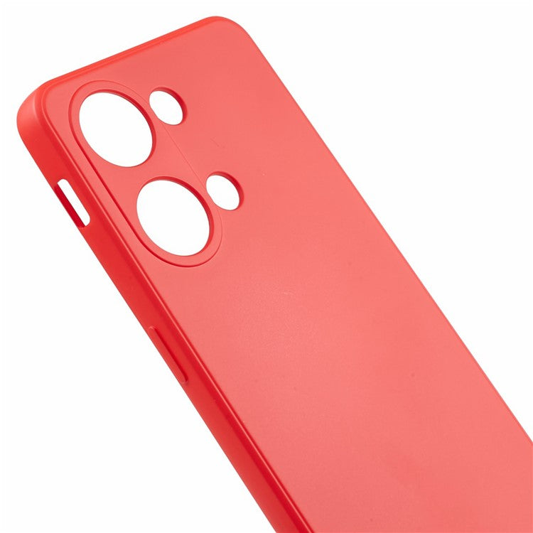 TPU Case for OnePlus Ace 2V / Nord 3 5G , Rubberized Surface Fiber Lining Shockproof Phone Cover - Red