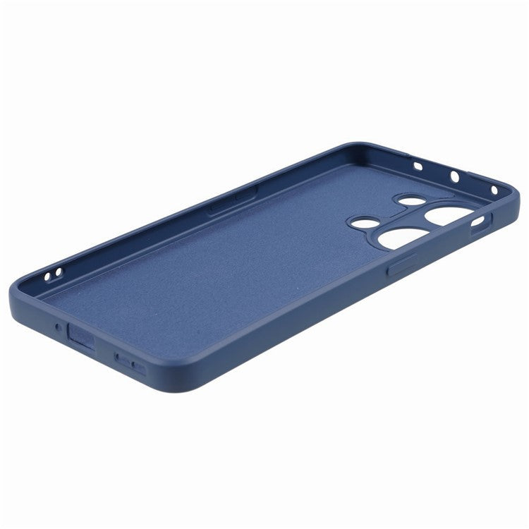 TPU Case for OnePlus Ace 2V / Nord 3 5G , Rubberized Surface Fiber Lining Shockproof Phone Cover - Sapphire
