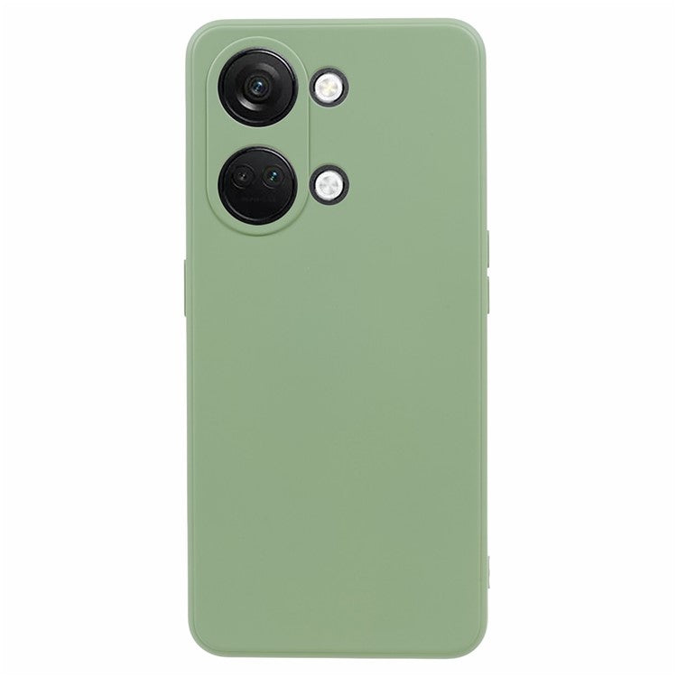 TPU Case for OnePlus Ace 2V / Nord 3 5G , Rubberized Surface Fiber Lining Shockproof Phone Cover - Matcha Green