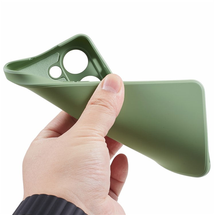 TPU Case for OnePlus Ace 2V / Nord 3 5G , Rubberized Surface Fiber Lining Shockproof Phone Cover - Matcha Green