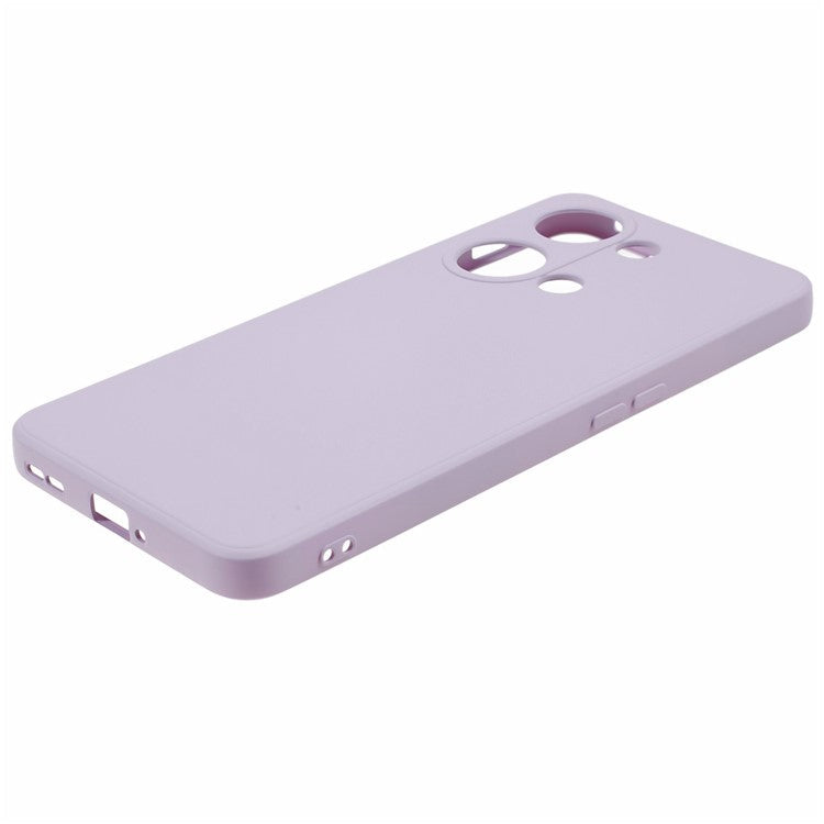 TPU Case for OnePlus Ace 2V / Nord 3 5G , Rubberized Surface Fiber Lining Shockproof Phone Cover - Purple