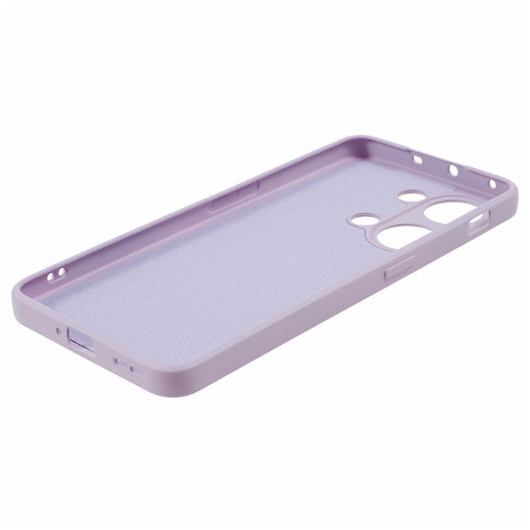 TPU Case for OnePlus Ace 2V / Nord 3 5G , Rubberized Surface Fiber Lining Shockproof Phone Cover - Purple