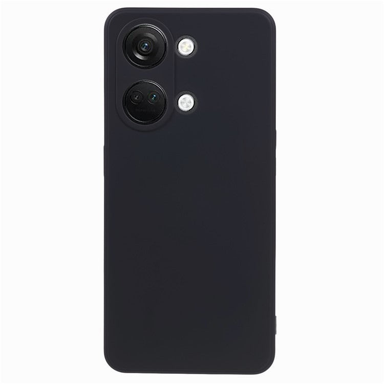 TPU Case for OnePlus Ace 2V / Nord 3 5G , Rubberized Surface Fiber Lining Shockproof Phone Cover - Black