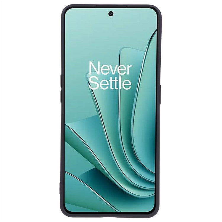 TPU Case for OnePlus Ace 2V / Nord 3 5G , Rubberized Surface Fiber Lining Shockproof Phone Cover - Black