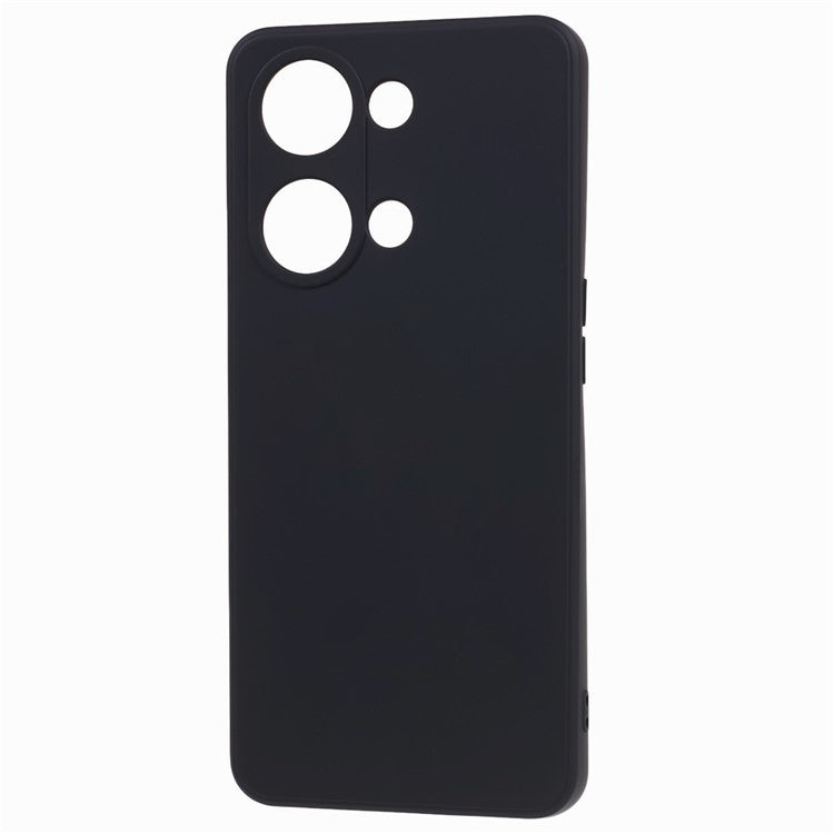 TPU Case for OnePlus Ace 2V / Nord 3 5G , Rubberized Surface Fiber Lining Shockproof Phone Cover - Black