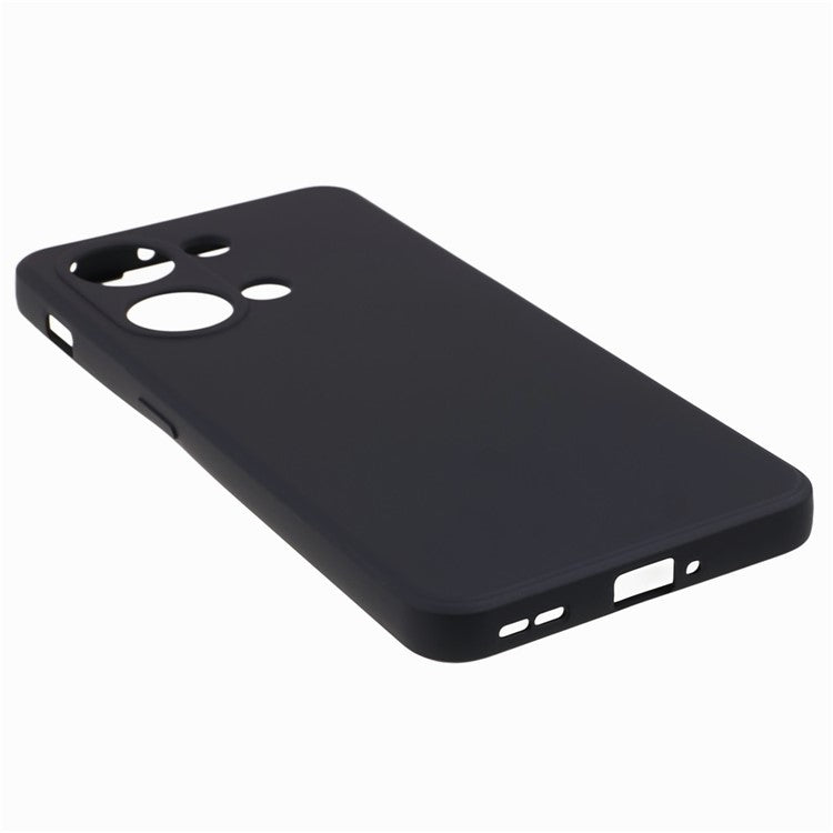 TPU Case for OnePlus Ace 2V / Nord 3 5G , Rubberized Surface Fiber Lining Shockproof Phone Cover - Black