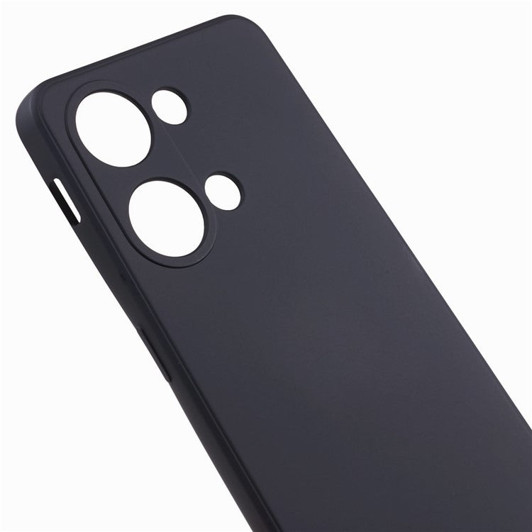TPU Case for OnePlus Ace 2V / Nord 3 5G , Rubberized Surface Fiber Lining Shockproof Phone Cover - Black