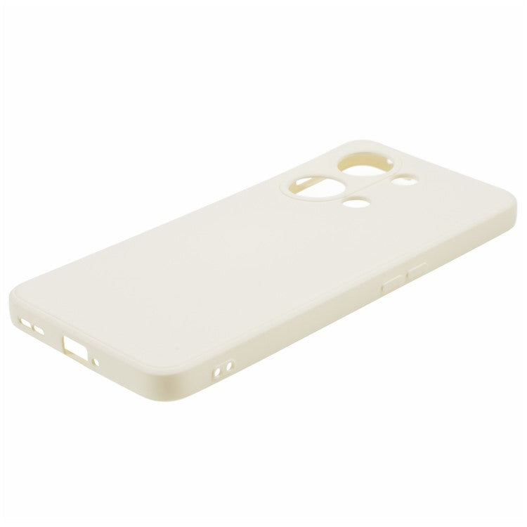 TPU Case for OnePlus Ace 2V / Nord 3 5G , Rubberized Surface Fiber Lining Shockproof Phone Cover - White