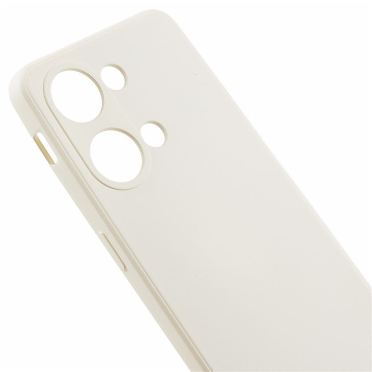 TPU Case for OnePlus Ace 2V / Nord 3 5G , Rubberized Surface Fiber Lining Shockproof Phone Cover - White