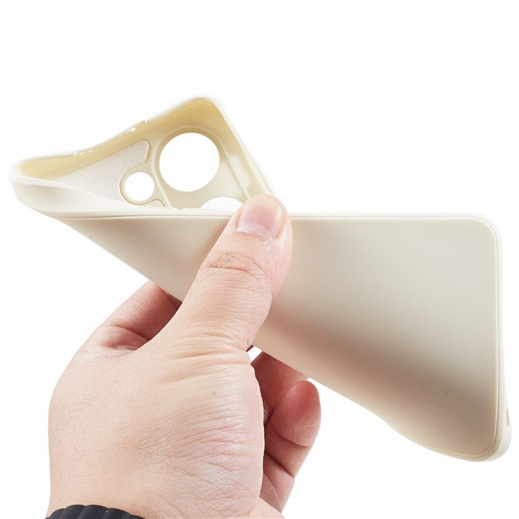 TPU Case for OnePlus Ace 2V / Nord 3 5G , Rubberized Surface Fiber Lining Shockproof Phone Cover - White