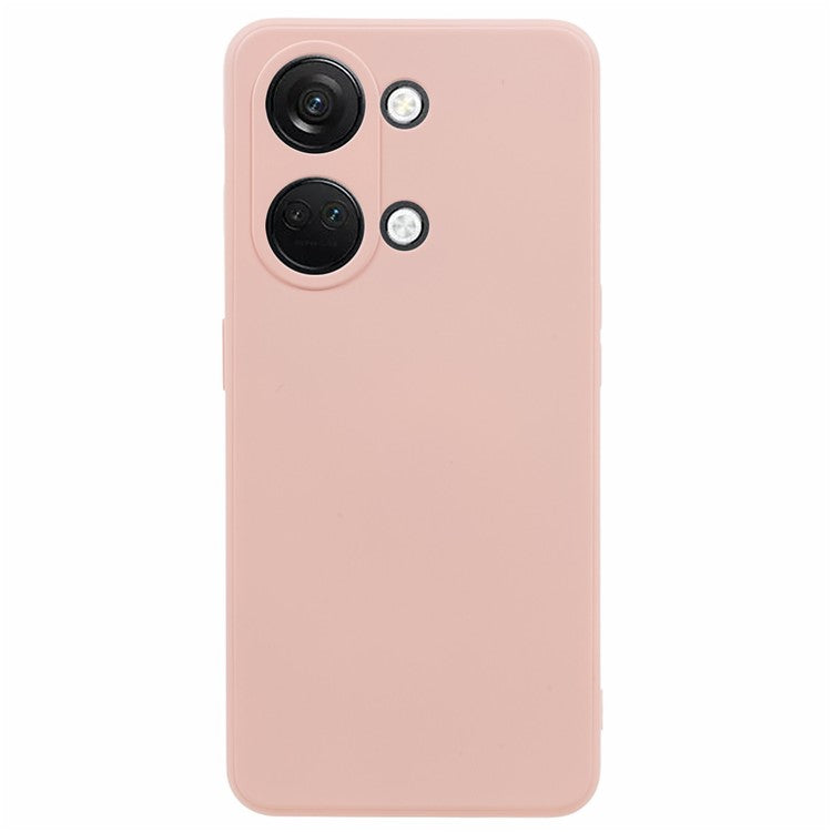 TPU Case for OnePlus Ace 2V / Nord 3 5G , Rubberized Surface Fiber Lining Shockproof Phone Cover - Pink