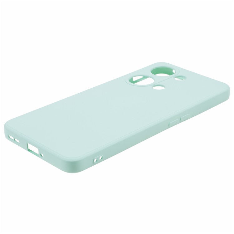 TPU Case for OnePlus Ace 2V / Nord 3 5G , Rubberized Surface Fiber Lining Shockproof Phone Cover - Baby Blue