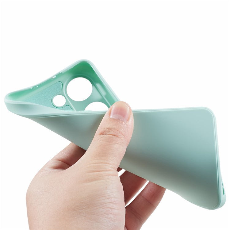 TPU Case for OnePlus Ace 2V / Nord 3 5G , Rubberized Surface Fiber Lining Shockproof Phone Cover - Baby Blue