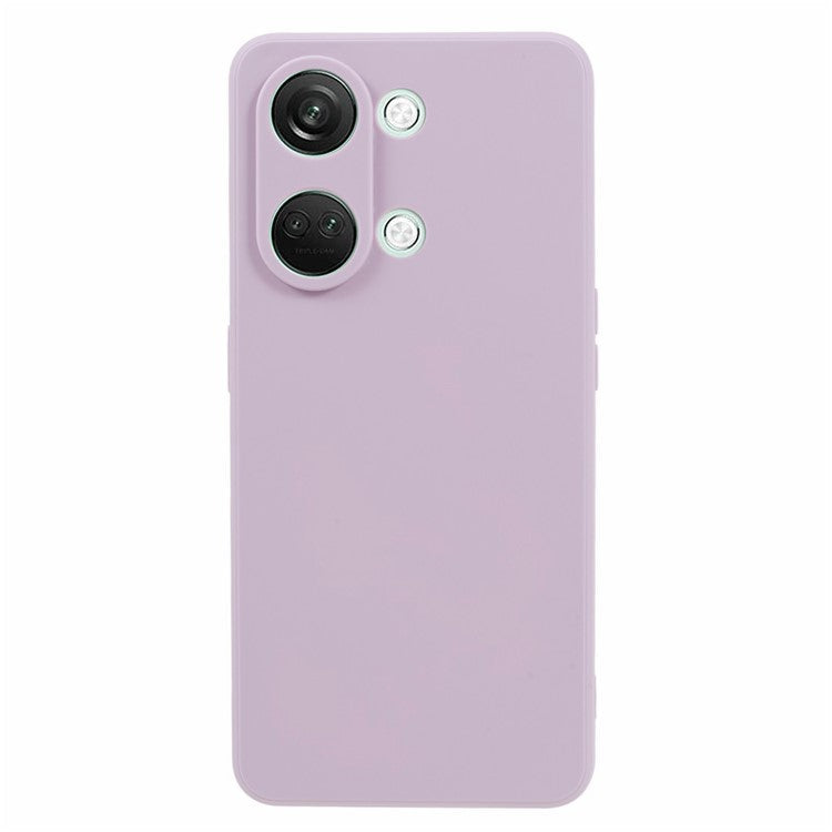 Straight Edge Phone Case for OnePlus Nord 3 5G / Ace 2V , Soft TPU Precise Cutout Camera Protection Cover - Purple