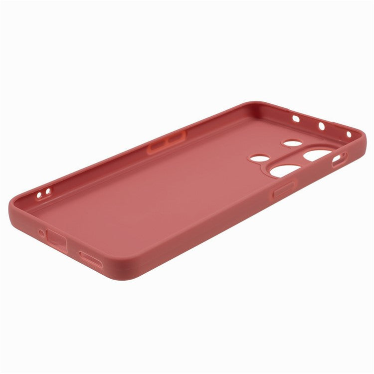 Straight Edge Phone Case for OnePlus Nord 3 5G / Ace 2V , Soft TPU Precise Cutout Camera Protection Cover - Red