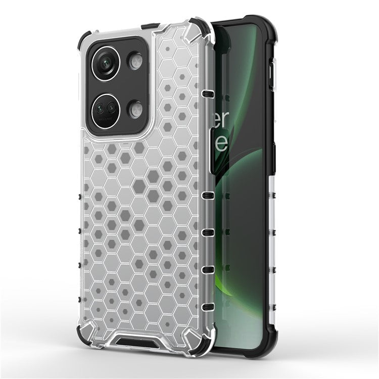 For OnePlus Nord 3 5G / Ace 2V Anti-drop Phone Case Honeycomb Texture Shockproof Cover - Grey