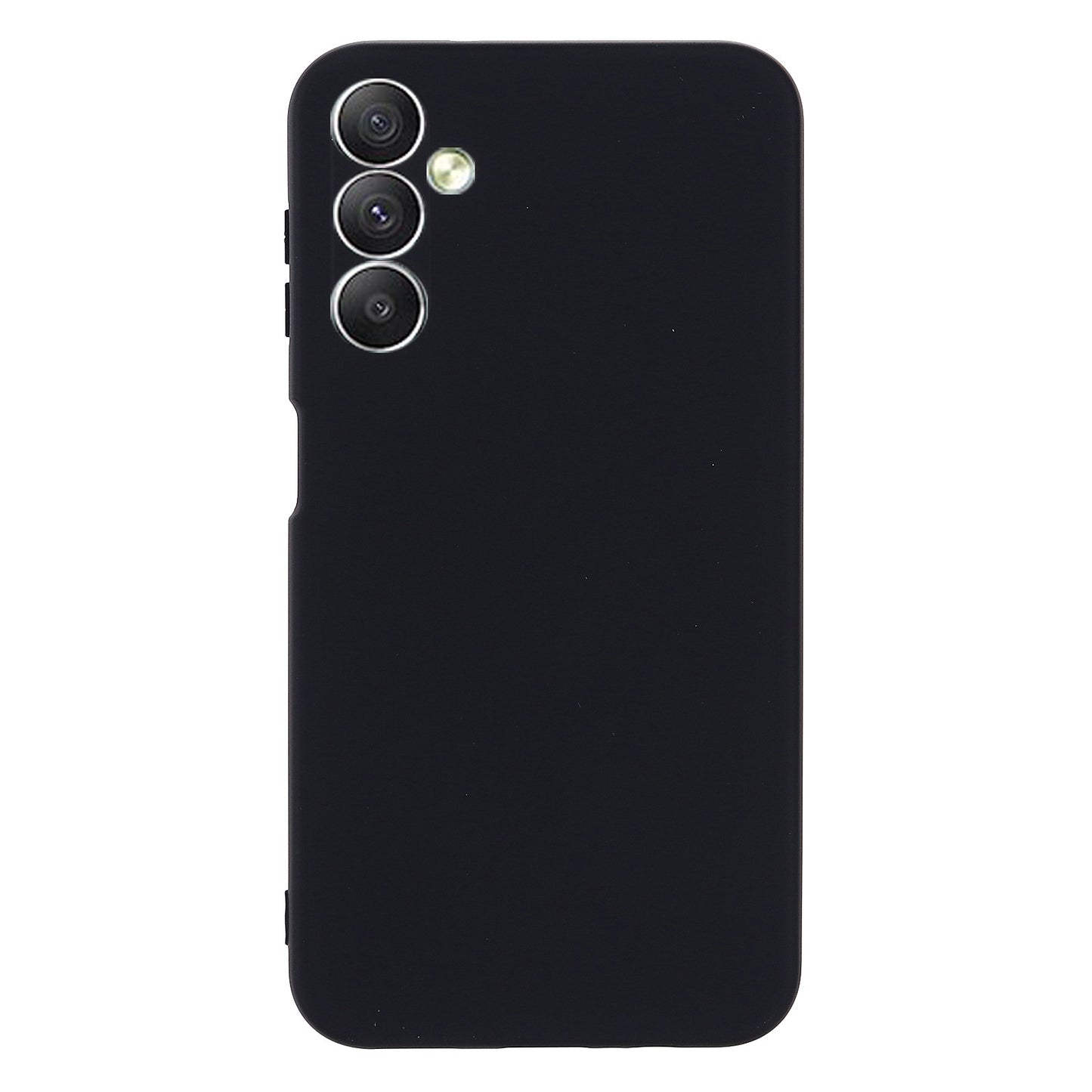 For Samsung Galaxy F34 5G / M34 5G Liquid Silicone Phone Case Soft Lining Shockproof Cover with Strap - Black