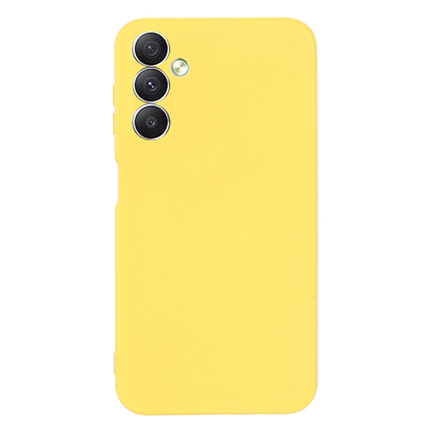 For Samsung Galaxy F34 5G / M34 5G Liquid Silicone Phone Case Soft Lining Shockproof Cover with Strap - Yellow