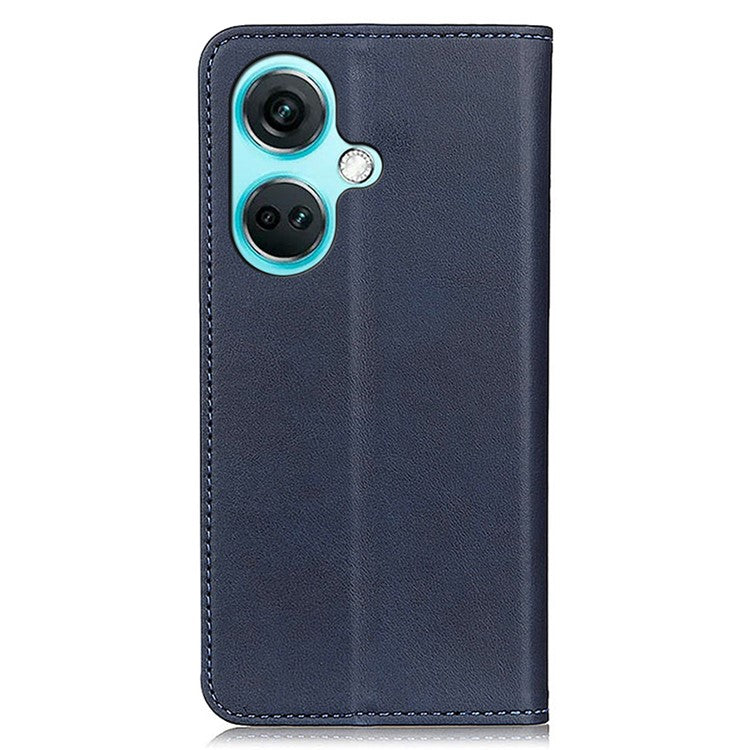 For OnePlus Nord CE3 5G Stand Wallet Phone Cover Split Leather + TPU Protective Phone Case - Blue
