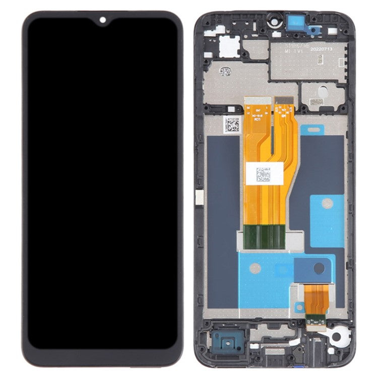 For Realme C33 Grade B LCD Screen and Digitizer Assembly + Frame Replace Part (without Logo)