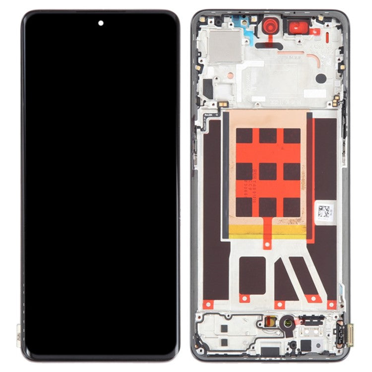 For Oppo Reno9 5G / Reno9 Pro 5G OEM Grade S AMOLED Screen and Digitizer Assembly + Frame Part (without Logo) - Black