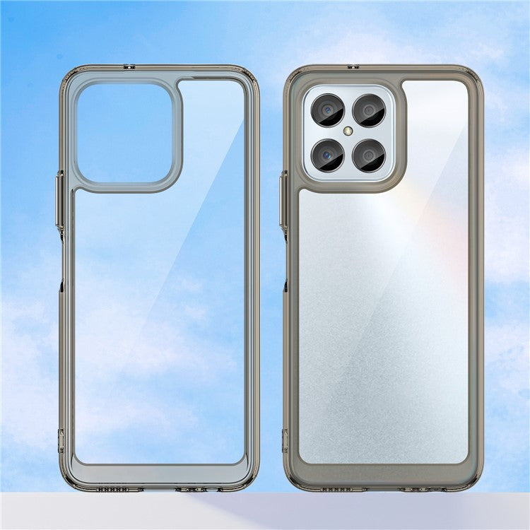 Phone Case for Honor 70 Lite 5G / Play 30 5G / X8 5G / X6 4G / Play6C 4G  / X8a 4G / X6s 4G , TPU+Acrylic Clear Back Cover - Transparent Grey