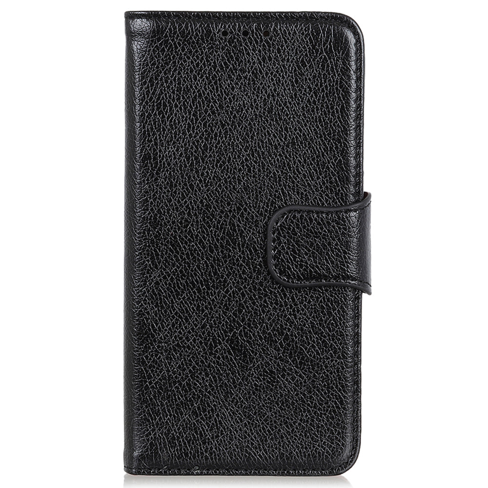 For Samsung Galaxy F34 5G / M34 5G Wallet Phone Cover Drop Protection Stand Nappa Texture Split Leather Phone Case - Black