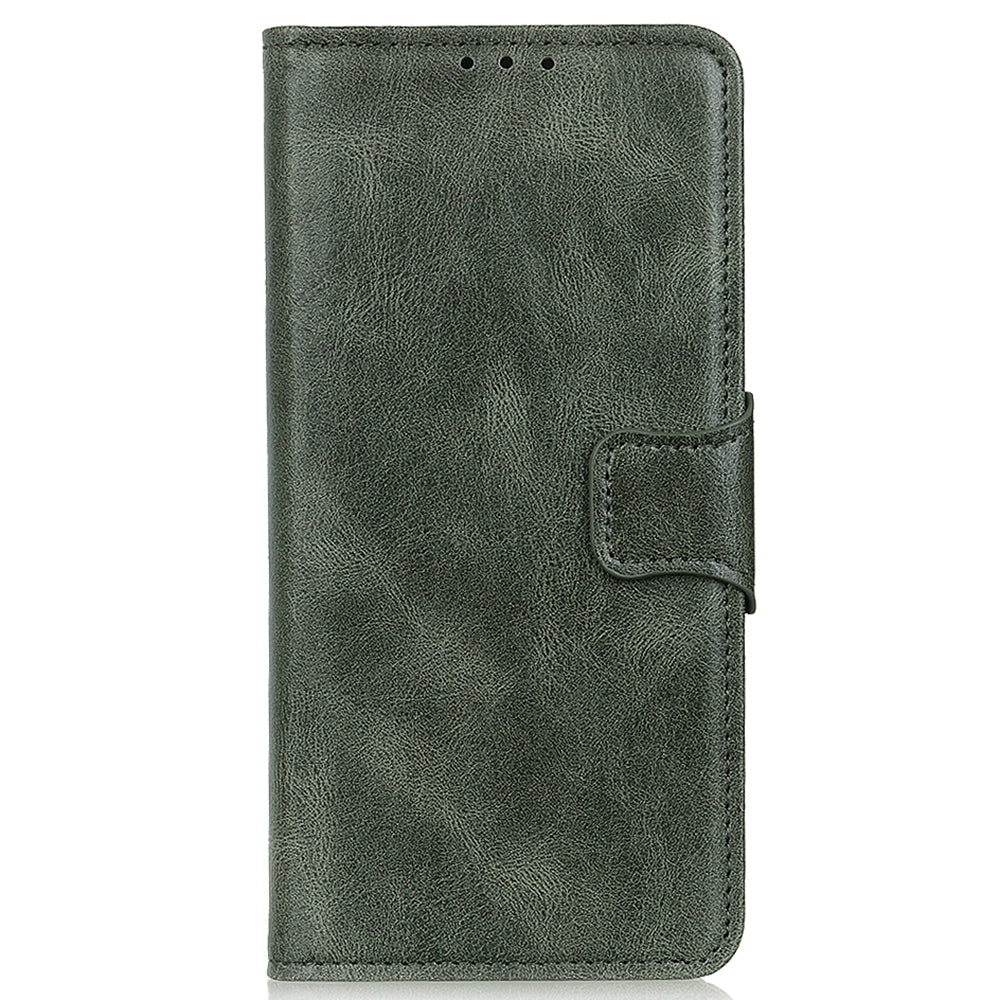 For Samsung Galaxy F34 5G / M34 5G Crazy Horse Texture PU Leather Wallet Case Stand Flip Cell Phone Cover - Green