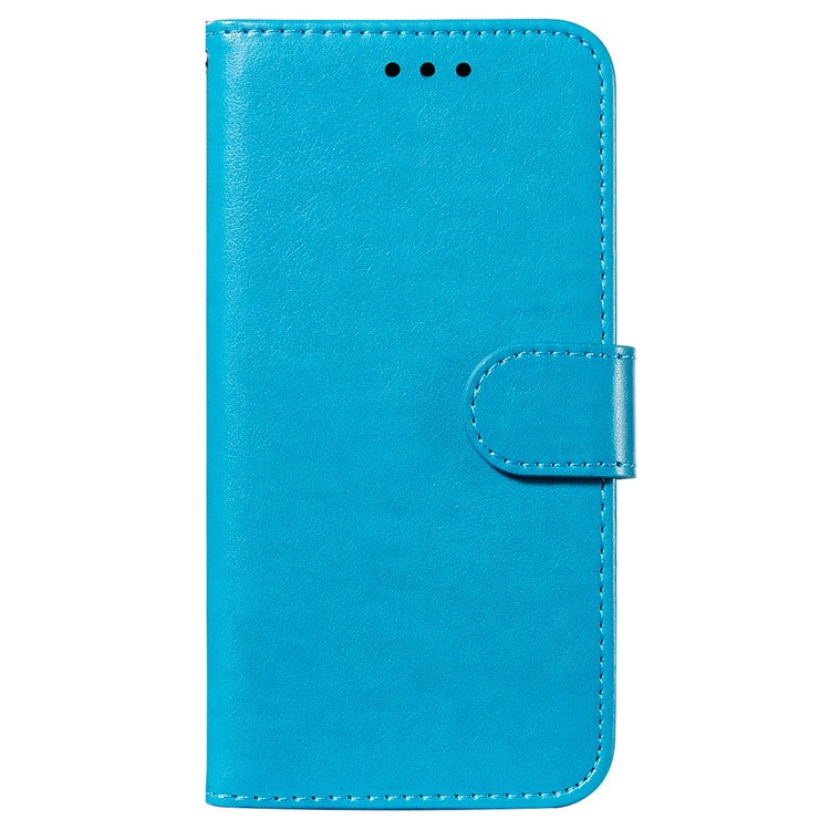 For Samsung Galaxy S23 Stand Flip Cover Magnetic Closure TPU+PU Leather Wallet Phone Case - Blue