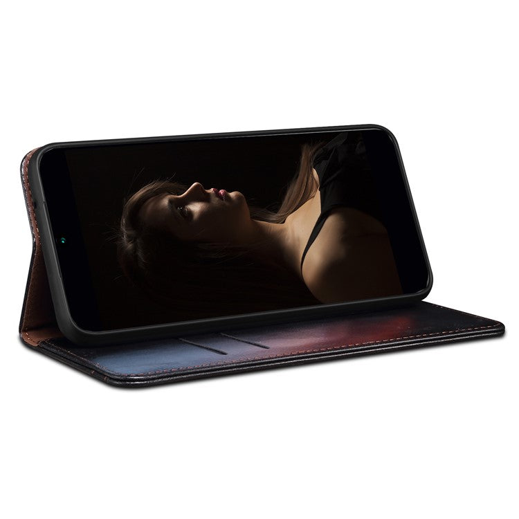 For OnePlus Nord 3 5G / Ace 2V Wallet Case Waxy Crazy Horse Texture Cell Phone Cover Stand PU Leather Phone Shell - Black