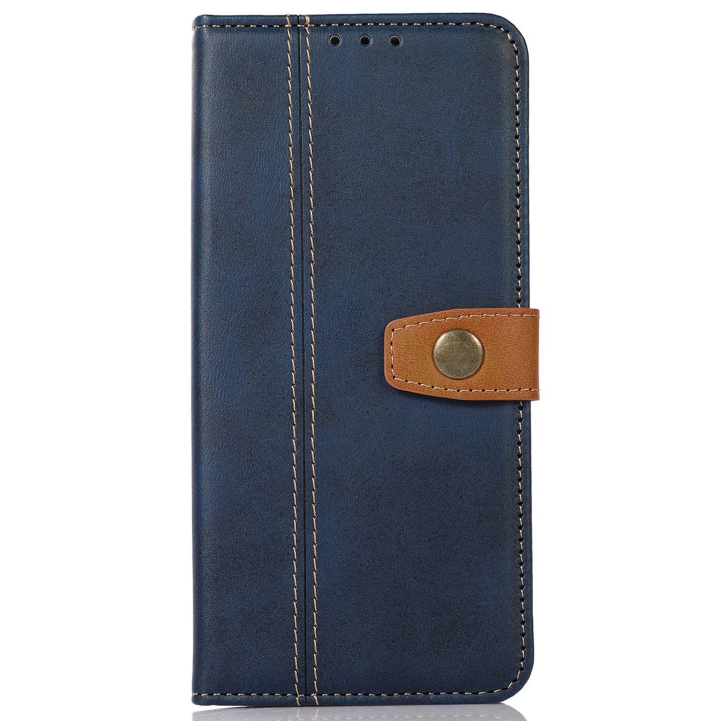For Samsung Galaxy F34 5G / M34 5G Wallet Stand Protective Phone Case Calf Texture Phone Leather Cover - Sapphire