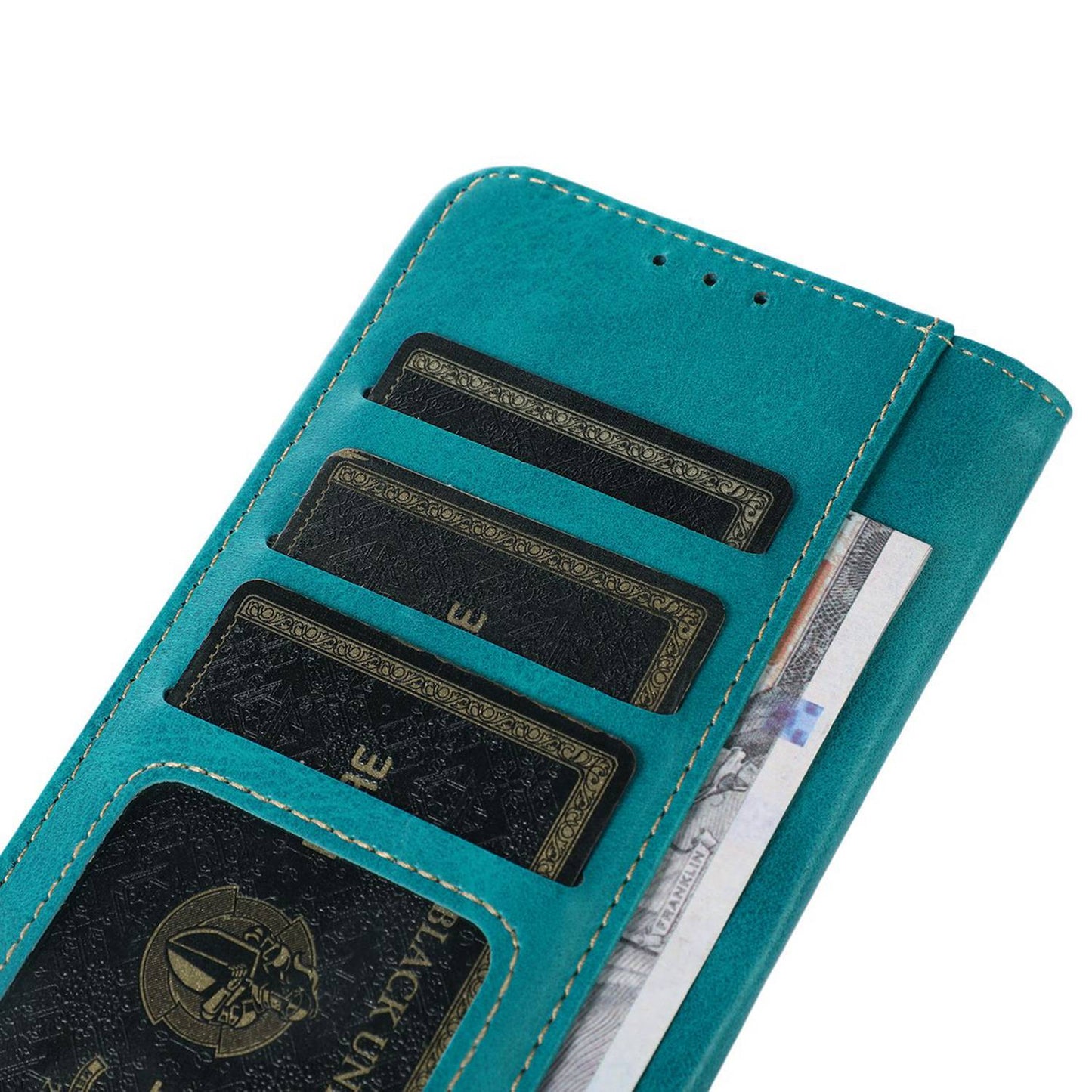 For Samsung Galaxy F34 5G / M34 5G Wallet Stand Protective Phone Case Calf Texture Phone Leather Cover - Light Green
