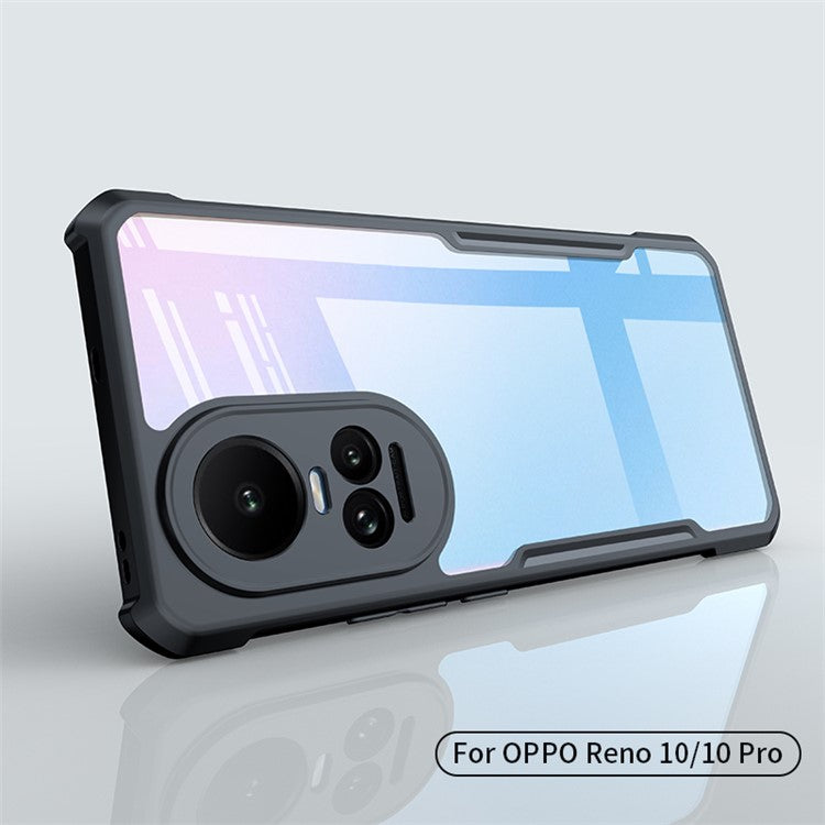XUNDD For Oppo Reno10 Pro 5G (Global) / Reno10 5G (Global) Acrylic+TPU Phone Case Anti-Scratch Phone Protective Cover - Black