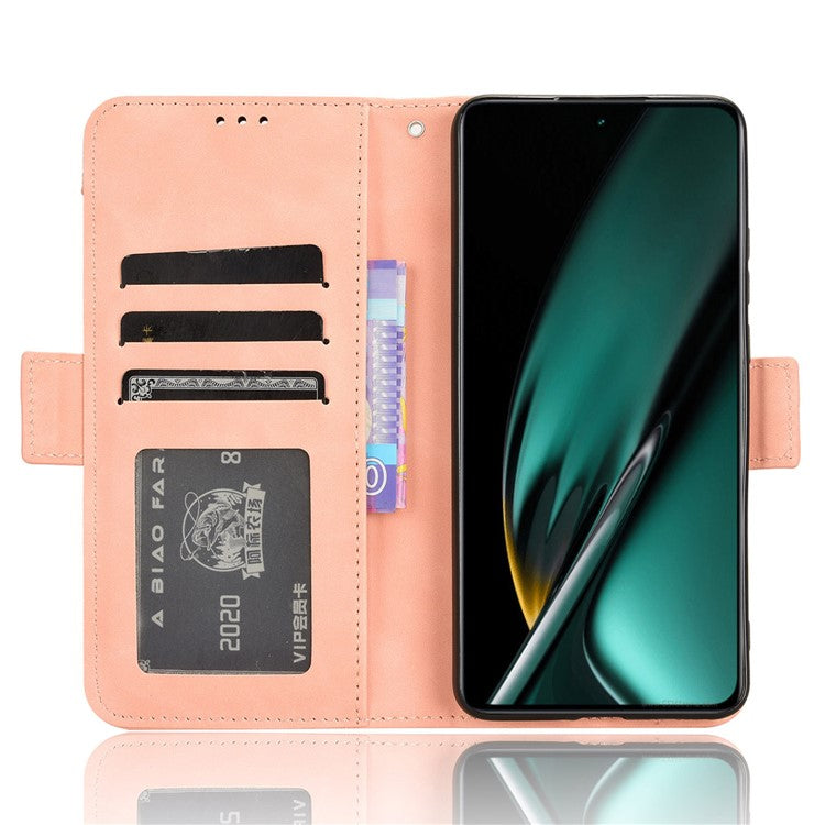 For OnePlus Nord CE3 5G / Oppo K11 5G PU Leather Wallet Phone Case Shockproof Stand Cover with Multiple Card Holder - Pink