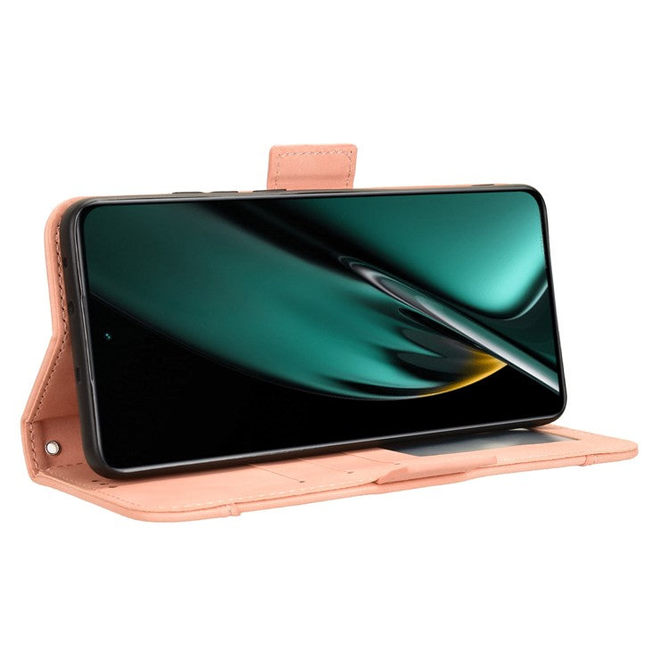 For OnePlus Nord CE3 5G / Oppo K11 5G PU Leather Wallet Phone Case Shockproof Stand Cover with Multiple Card Holder - Pink