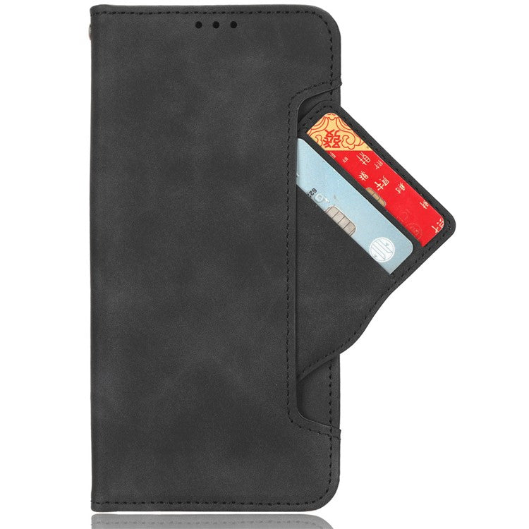 For OnePlus Nord CE3 5G / Oppo K11 5G PU Leather Wallet Phone Case Shockproof Stand Cover with Multiple Card Holder - Black
