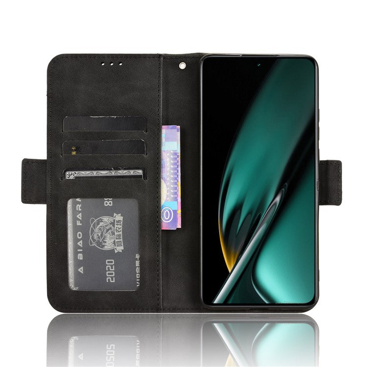 For OnePlus Nord CE3 5G / Oppo K11 5G PU Leather Wallet Phone Case Shockproof Stand Cover with Multiple Card Holder - Black