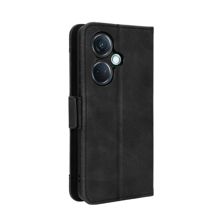 For OnePlus Nord CE3 5G / Oppo K11 5G PU Leather Wallet Phone Case Shockproof Stand Cover with Multiple Card Holder - Black