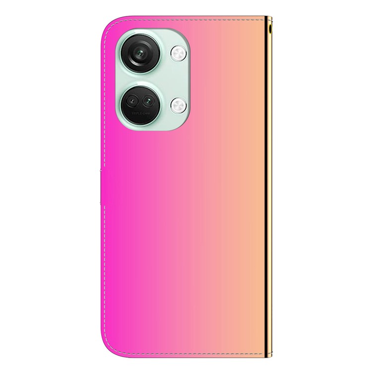 For OnePlus Nord 3 5G / Ace 2V Mirror-Like Surface Leather Wallet Case Folding Stand Phone Cover - Rose