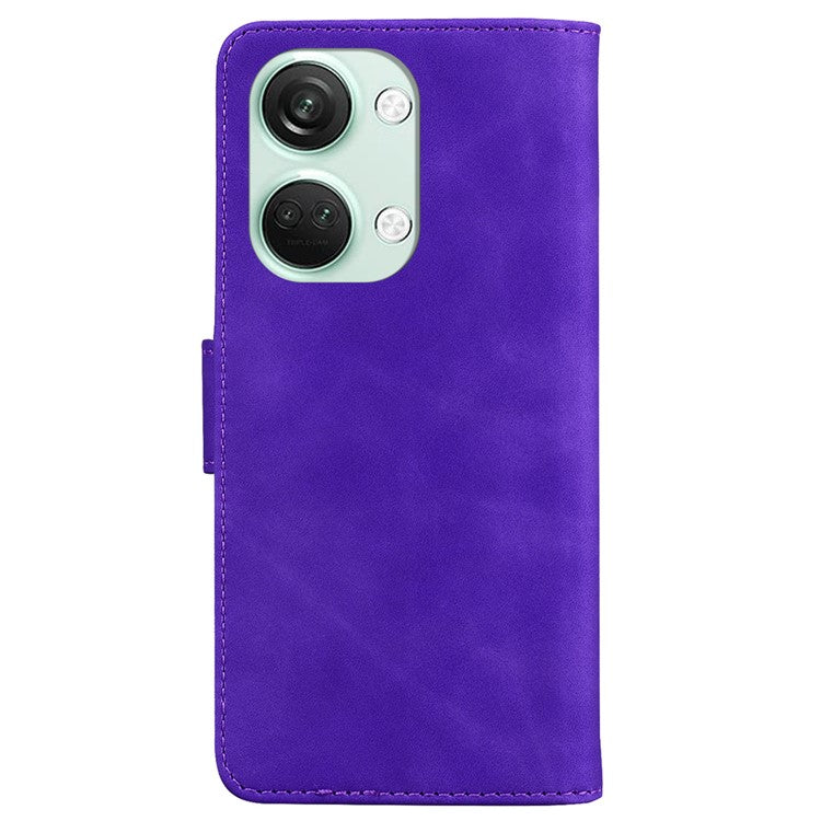 For OnePlus Nord 3 5G / Ace 2V PU Leather Wallet Case Solid Color Horizontal Stand Phone Cover - Purple