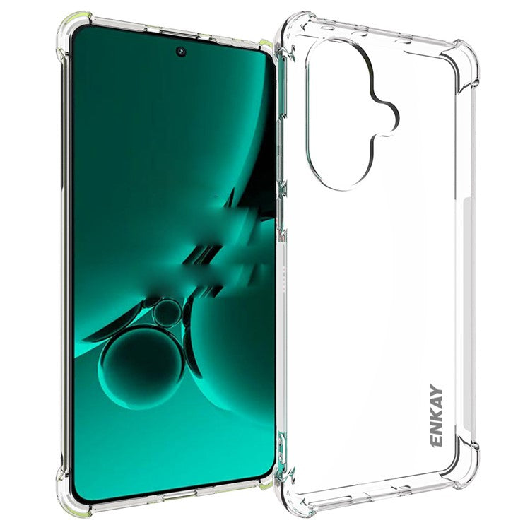 ENKAY HAT PRINCE For OnePlus Nord CE3 5G Anti-slip Strip Edge Cover Clear Four Corners Reinforced TPU Phone Case